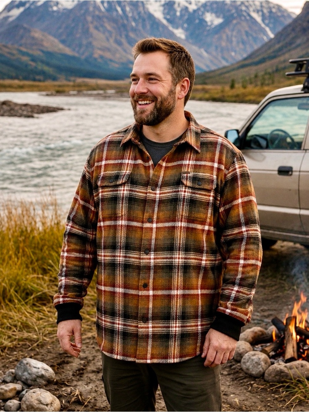 Orvis Big Bear Heavyweight Plaid Flannel Shirt XXL